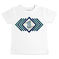 Seattle Mariners Tiny Turnip Youth Prism Arrows T-Shirt White