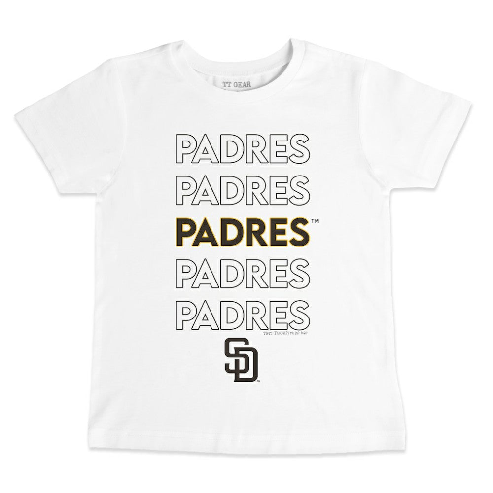 San Diego Padres Tiny Turnip Youth Stacked T-Shirt White