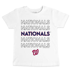 Washington Nationals Tiny Turnip Youth Stacked T-Shirt White
