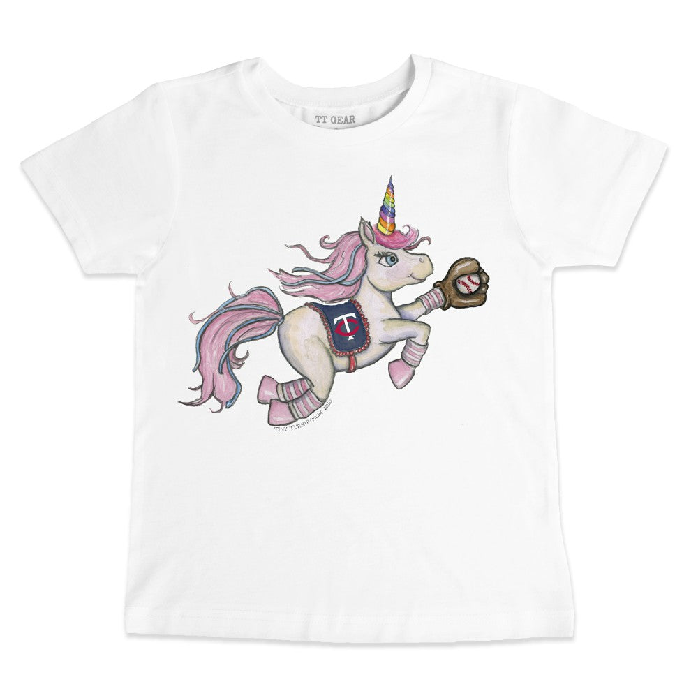 Minnesota Twins Tiny Turnip Youth Unicorn T-Shirt White