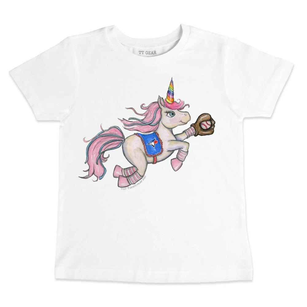 Toronto Blue Jays Tiny Turnip Youth Unicorn T-Shirt White
