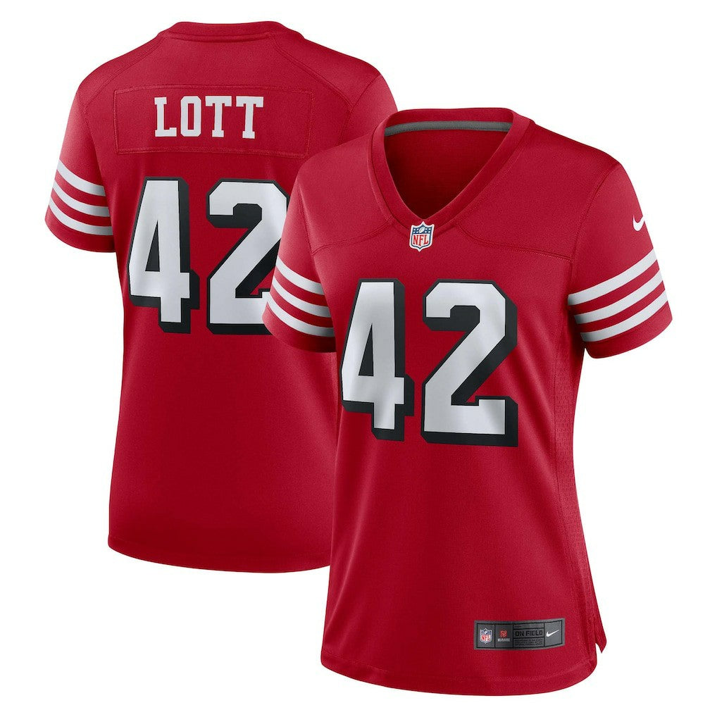Ronnie Lott San Francisco 49ers Women's Alternate Game Jersey - Scarlet online