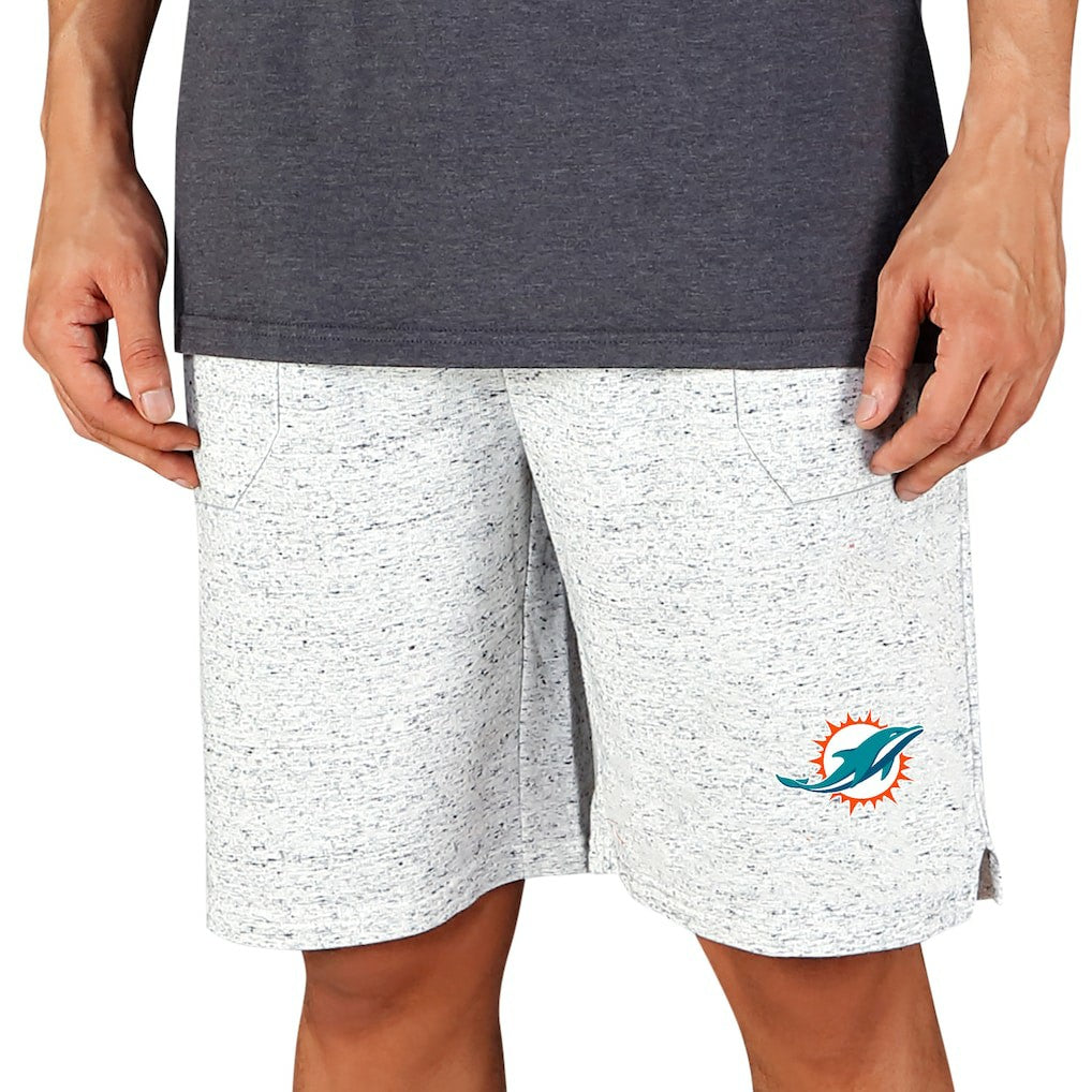 Miami Dolphins Concepts Sport Throttle Knit Jam Shorts - White/Charcoal on sale
