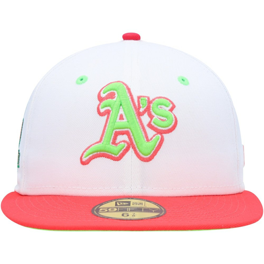 Athletics 40th Anniversary Strawberry Lolli 59FIFTY Fitted Hat White/Coral