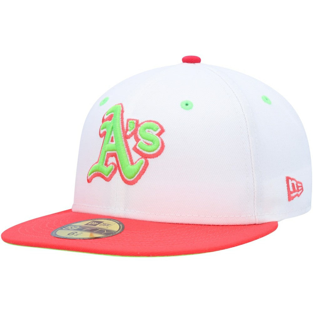 Athletics 40th Anniversary Strawberry Lolli 59FIFTY Fitted Hat White/Coral