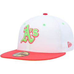 Athletics 40th Anniversary Strawberry Lolli 59FIFTY Fitted Hat White/Coral