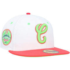 Chicago White Sox Cooperstown Collection Comiskey Park 75th Anniversary Strawberry Lolli 59FIFTY Fitted Hat White/Coral