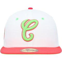 Chicago White Sox Cooperstown Collection Comiskey Park 75th Anniversary Strawberry Lolli 59FIFTY Fitted Hat White/Coral