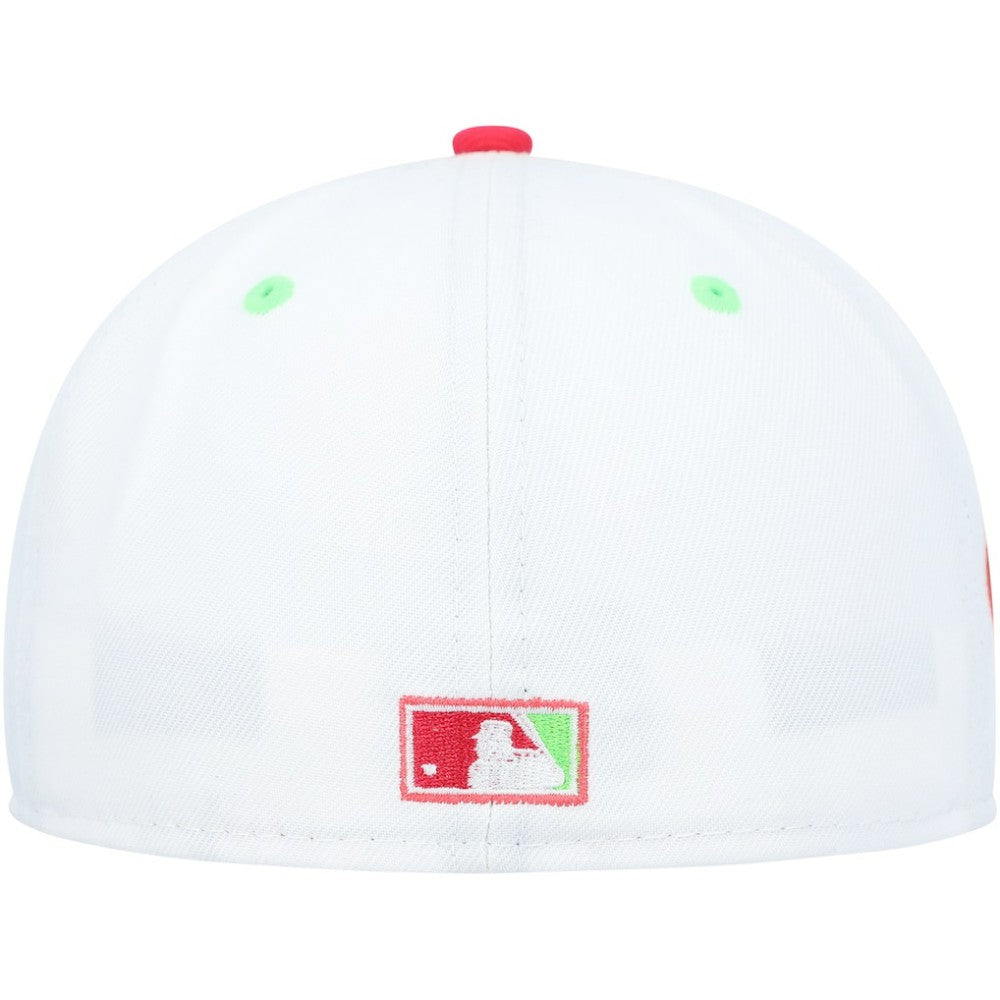 Chicago White Sox Cooperstown Collection Comiskey Park 75th Anniversary Strawberry Lolli 59FIFTY Fitted Hat White/Coral
