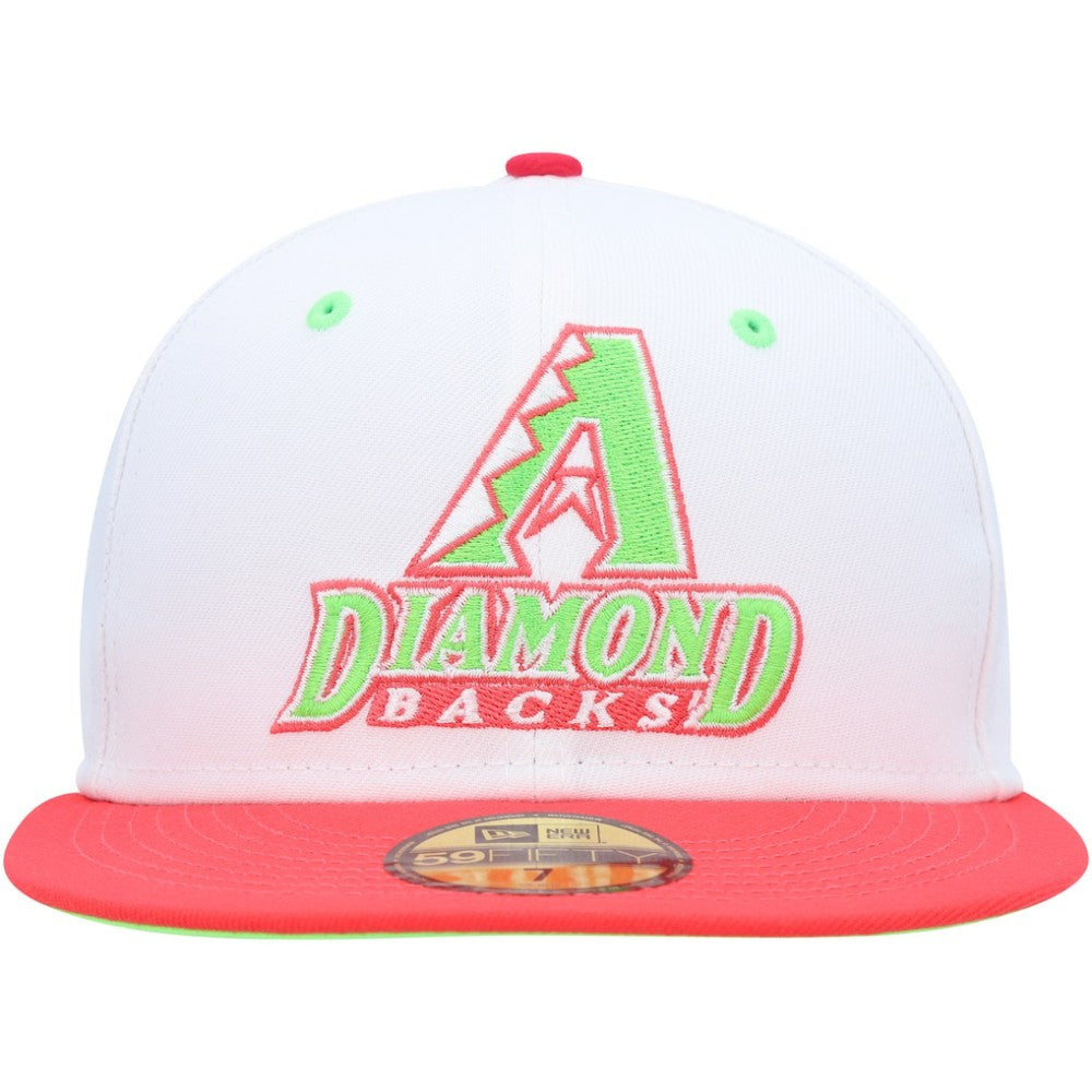 Arizona Diamondbacks 1998 Inaugural Season Strawberry Lolli 59FIFTY Fitted Hat White/Coral