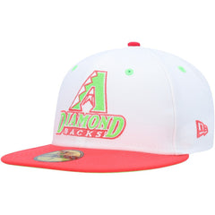 Arizona Diamondbacks 1998 Inaugural Season Strawberry Lolli 59FIFTY Fitted Hat White/Coral