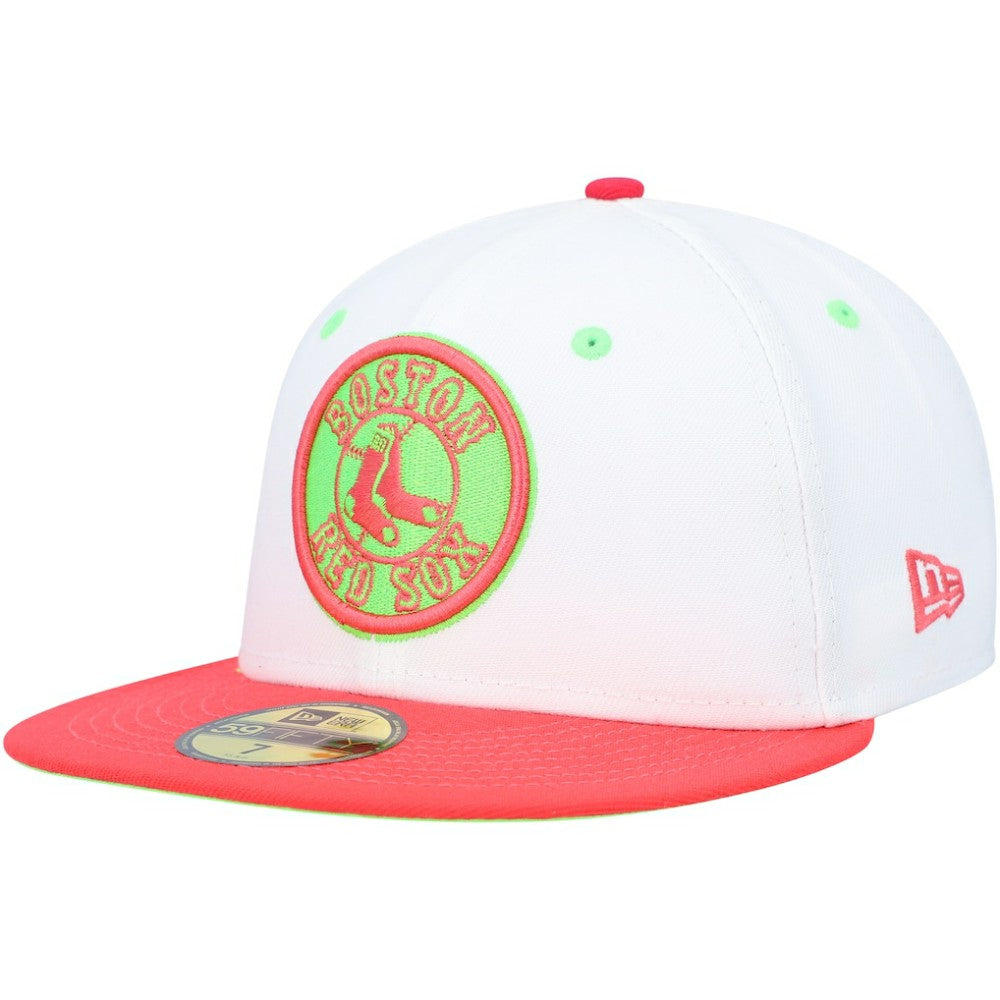 Boston Red Sox  Fenway Park 100th Anniversary  Strawberry Lolli 59FIFTY Fitted Hat White/Coral