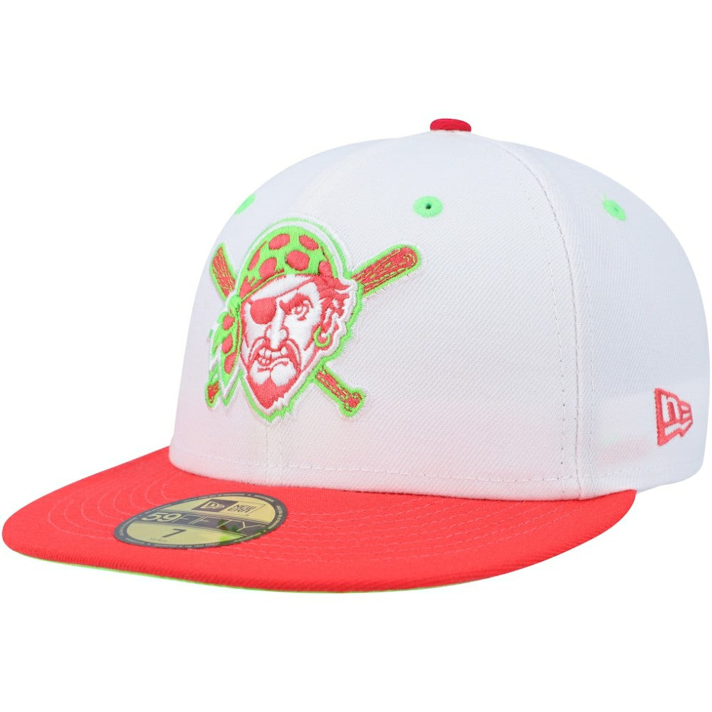 Pittsburgh Pirates Three Rivers Stadium 30th Anniversary Strawberry Lolli 59FIFTY Fitted Hat White/Coral