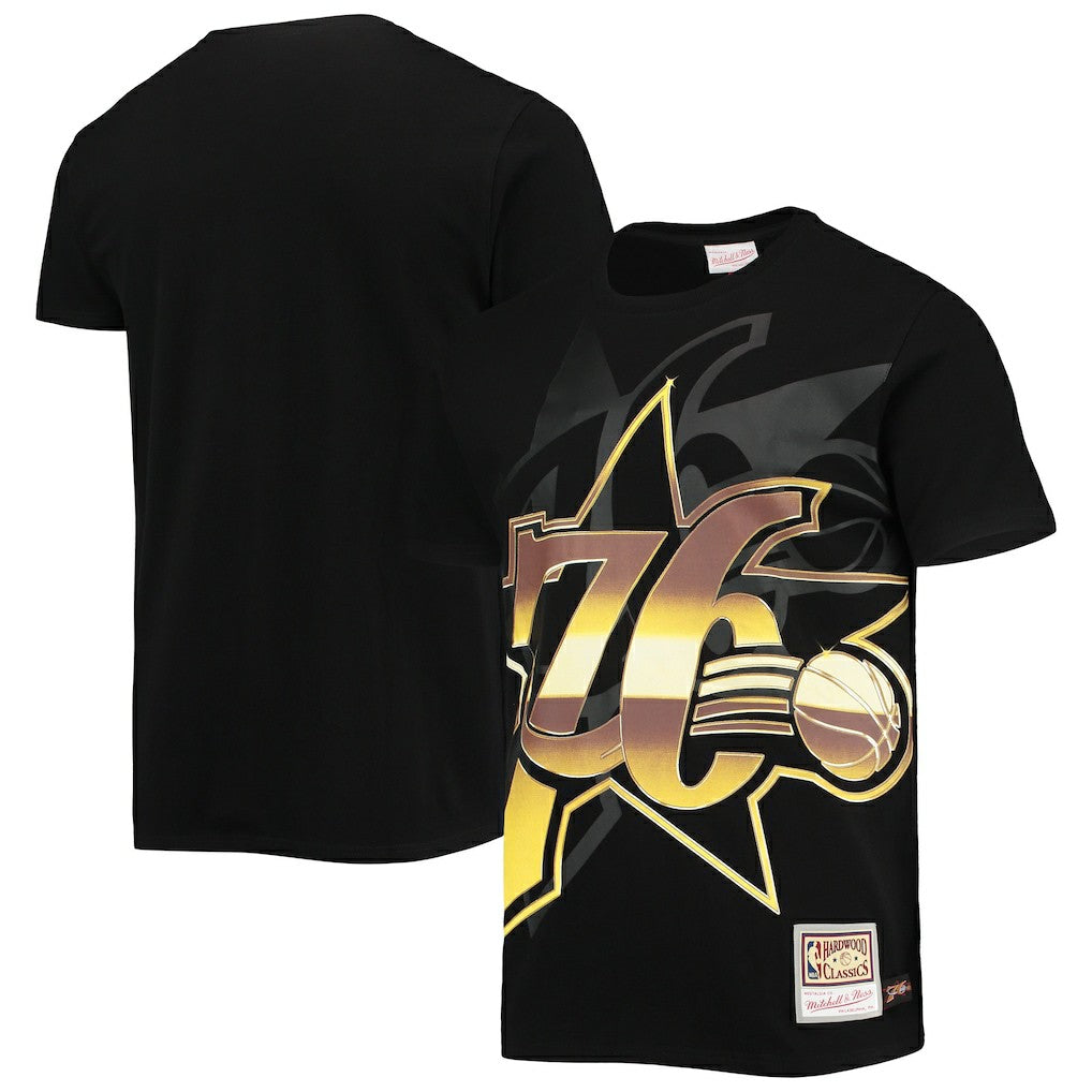 Philadelphia 76ers Big & Tall Hardwood Classics Big Face 4.0 T-Shirt - Black on sale