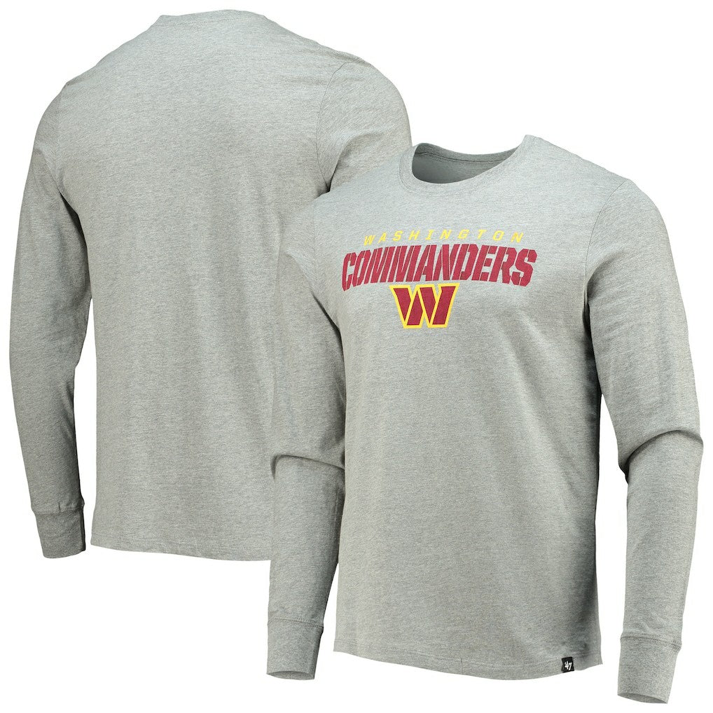 Washington Commanders '47 Traction Super Rival Long Sleeve T-Shirt - Heathered Gray online