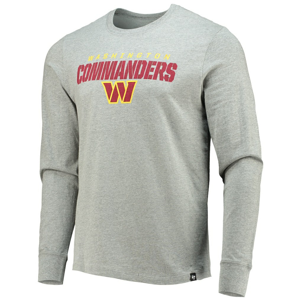 Washington Commanders '47 Traction Super Rival Long Sleeve T-Shirt - Heathered Gray online