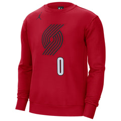 Damian Lillard Portland Trail Blazers Jordan Brand Statement Name & Number Pullover Sweatshirt - Red discount