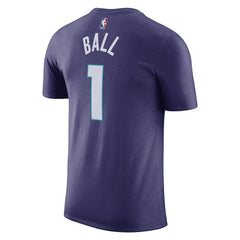 LaMelo Ball Charlotte Hornets Jordan Brand 2022/23 Statement Edition Name & Number T-Shirt - Purple for sale