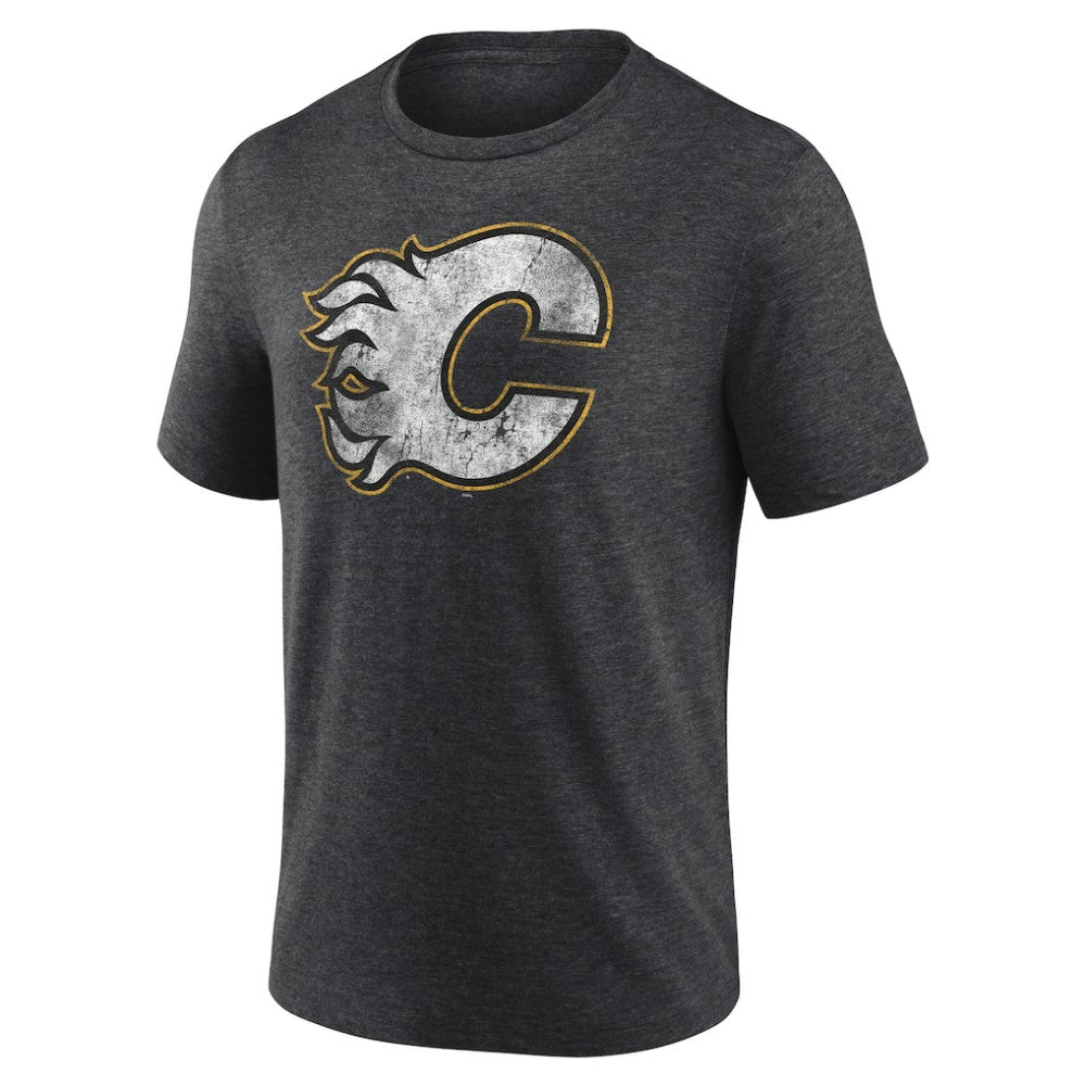 Calgary Flames Wraparound Tri-Blend T-Shirt - Charcoal T-shirts