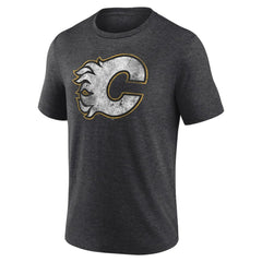 Calgary Flames Wraparound Tri-Blend T-Shirt - Charcoal T-shirts