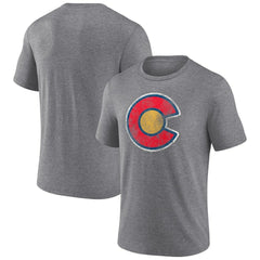 Colorado Avalanche Wraparound Tri-Blend T-Shirt - Heather Gray T-shirts