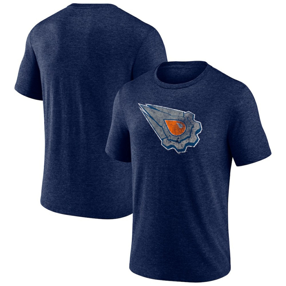 Edmonton Oilers Wraparound Tri-Blend T-Shirt - Navy T-shirts