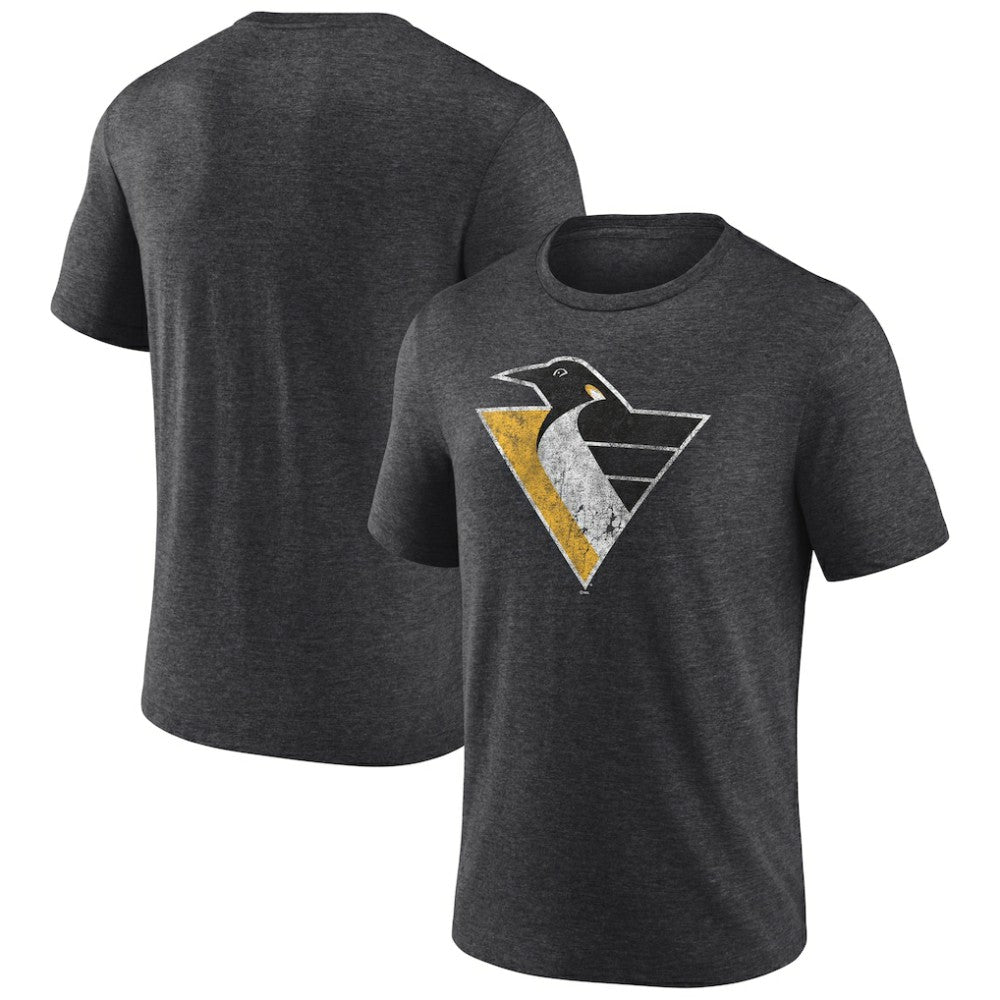 Pittsburgh Penguins Wraparound Tri-Blend T-Shirt - Charcoal T-shirts