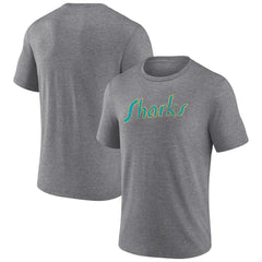 San Jose Sharks Wraparound Tri-Blend T-Shirt - Heather Gray T-shirts