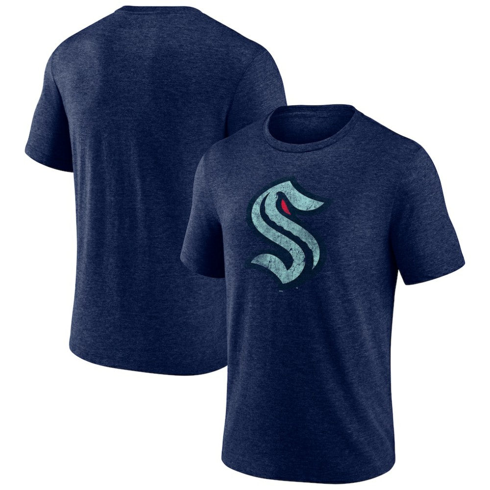 Seattle Kraken Wraparound Tri-Blend T-Shirt - Deep Sea Blue T-shirts