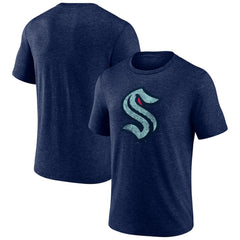 Seattle Kraken Wraparound Tri-Blend T-Shirt - Deep Sea Blue T-shirts
