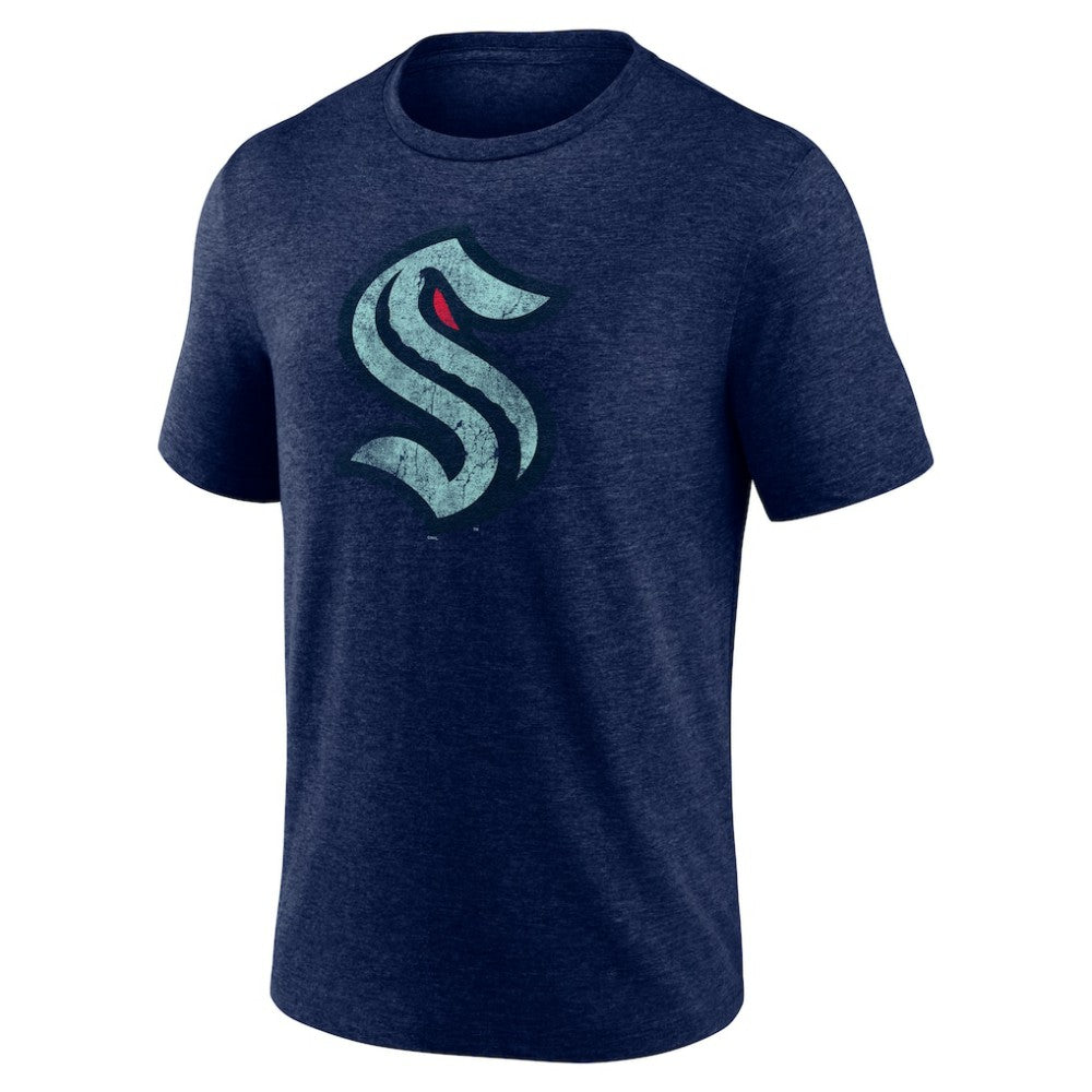Seattle Kraken Wraparound Tri-Blend T-Shirt - Deep Sea Blue T-shirts