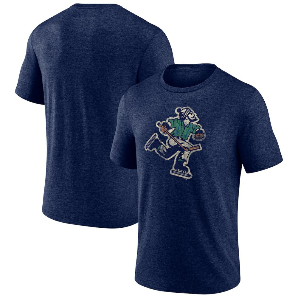 Vancouver Canucks Wraparound Tri-Blend T-Shirt - Navy T-shirts