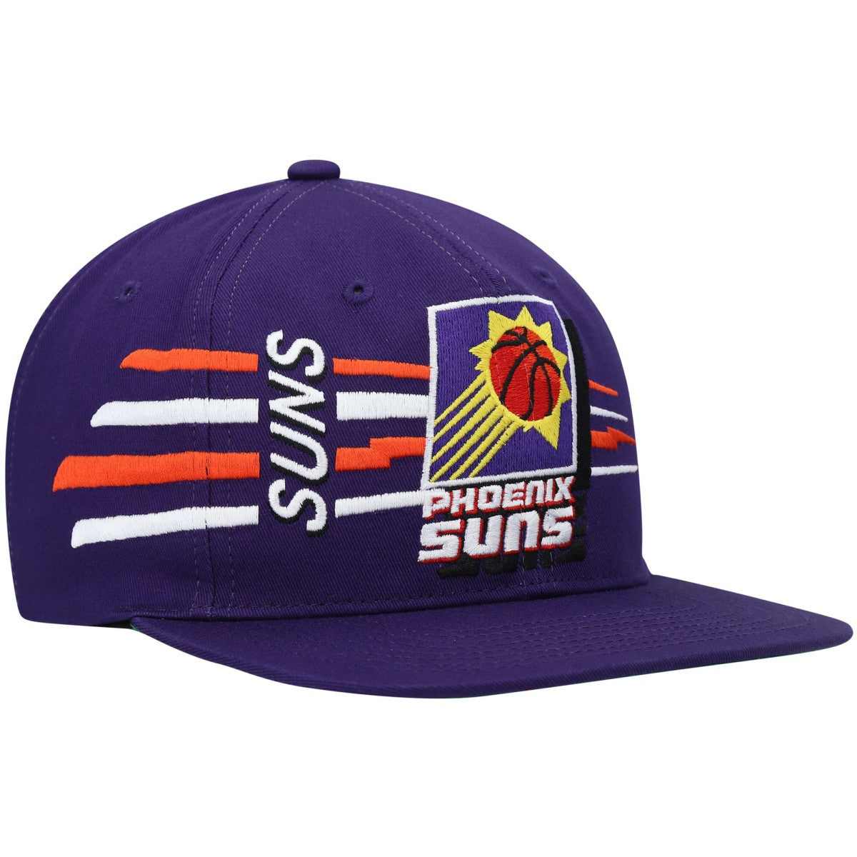 Phoenix Suns Hardwood Classics Retro Bolt Deadstock Snapback Hat - Purple discount