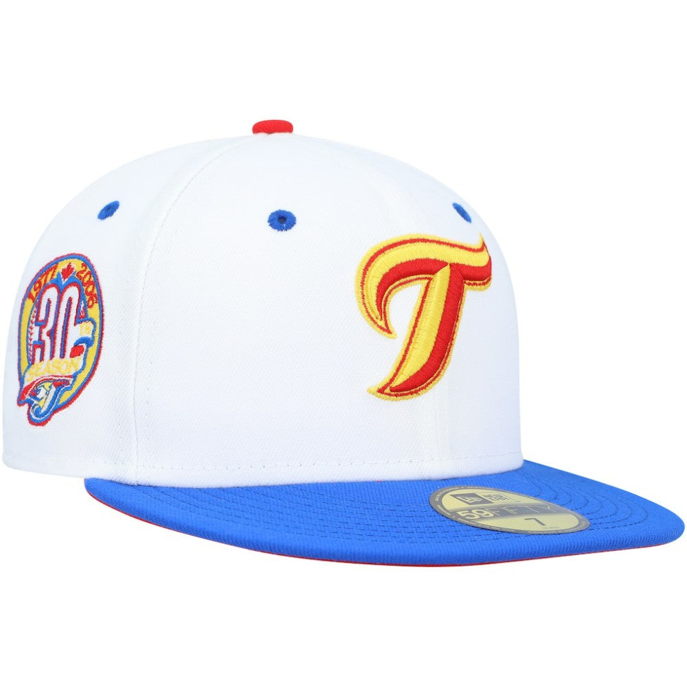 Toronto Blue Jays 30th Anniversary Cherry Lolli 59FIFTY Fitted Hat White/Royal