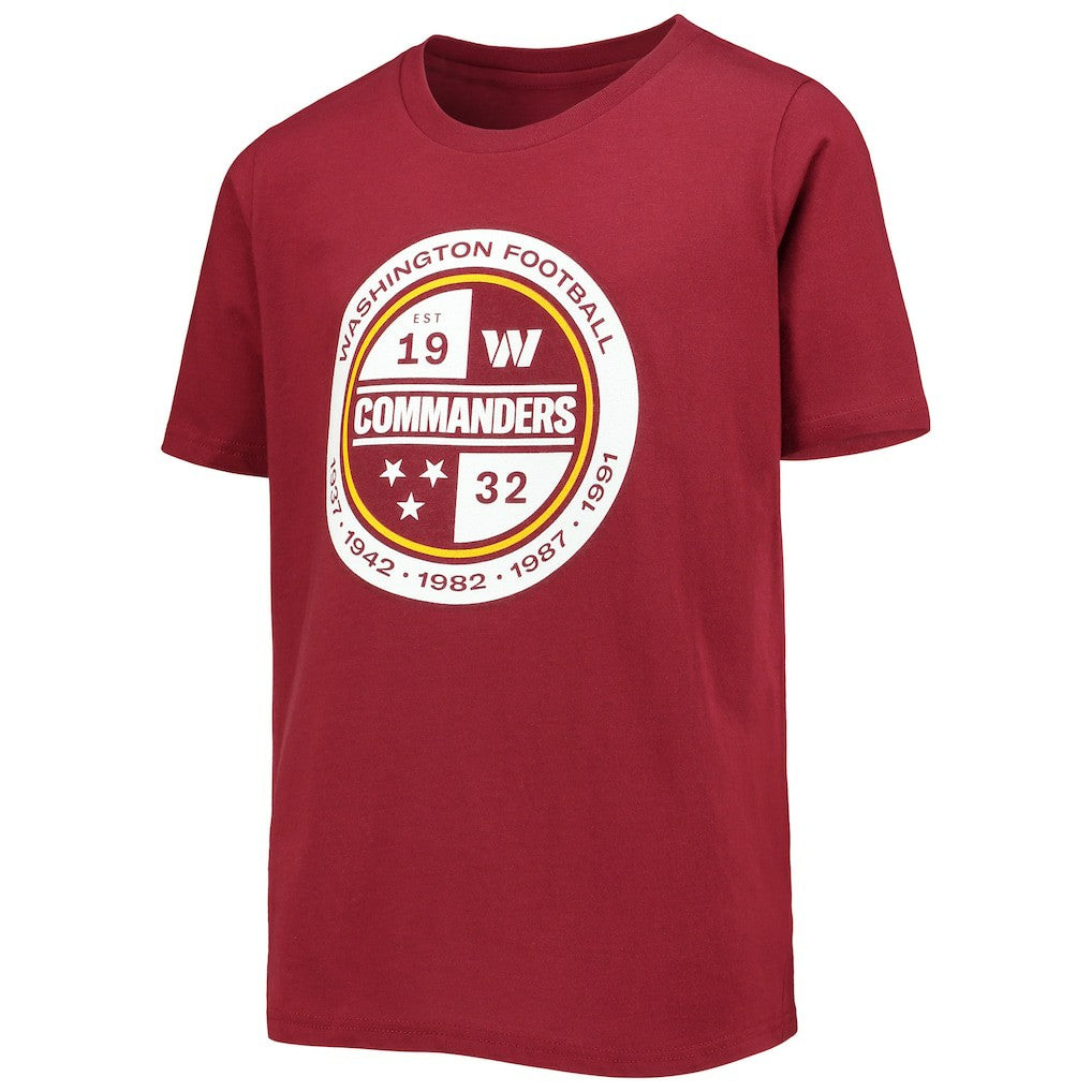Washington Commanders Youth Secondary Logo T-Shirt - Burgundy sale