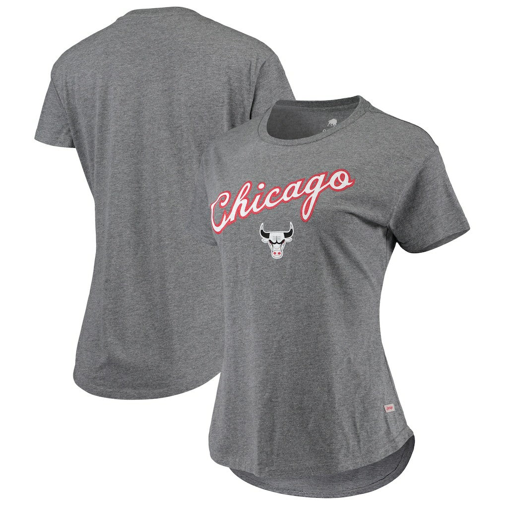 Chicago Bulls Sportiqe Women's City Edition Phoebe Tri-Blend T-Shirt sale - Heathered Gray discount