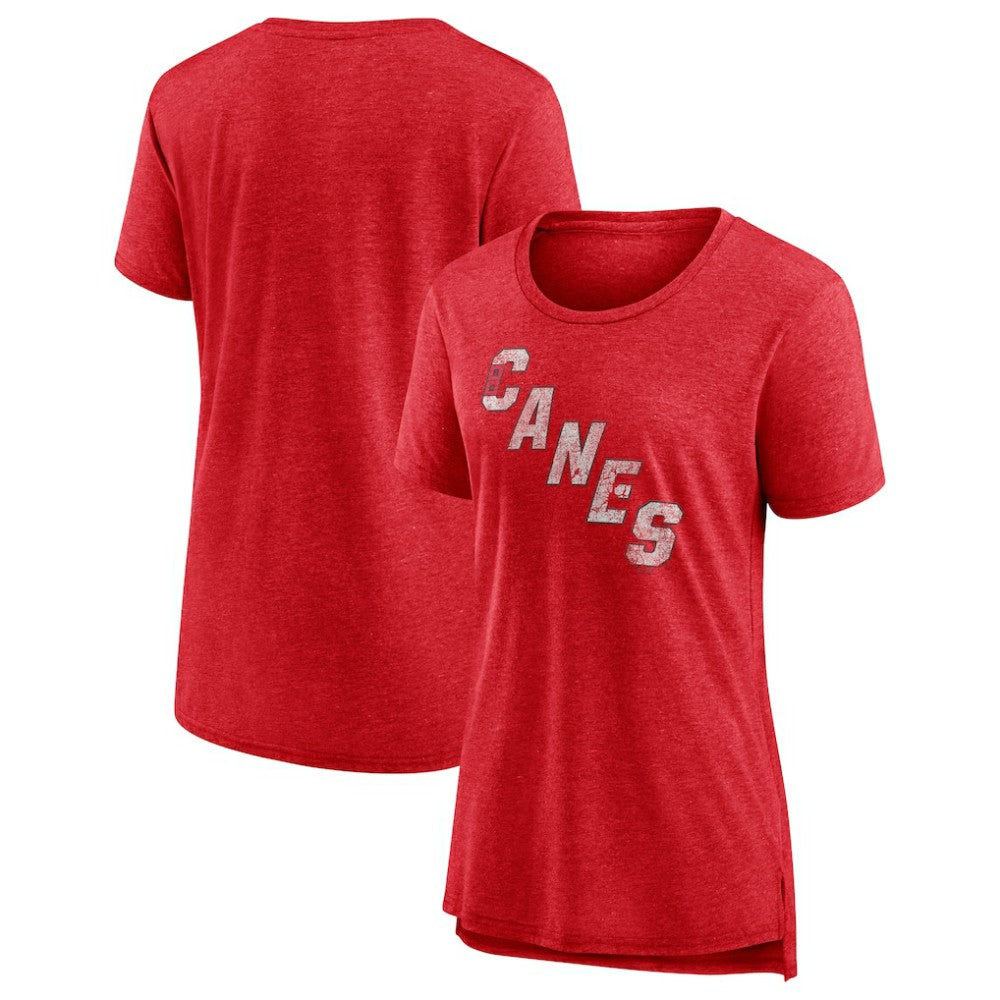 Carolina Hurricanes Women's Slow Whistle Tri-Blend T-Shirt - Red T-shirts