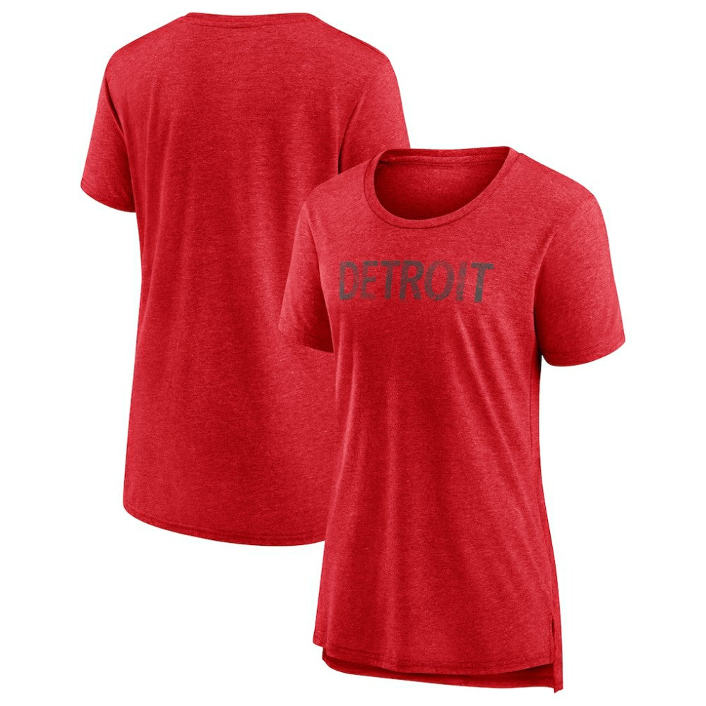 Detroit Red Wings Women's Slow Whistle Tri-Blend T-Shirt - Red T-shirts