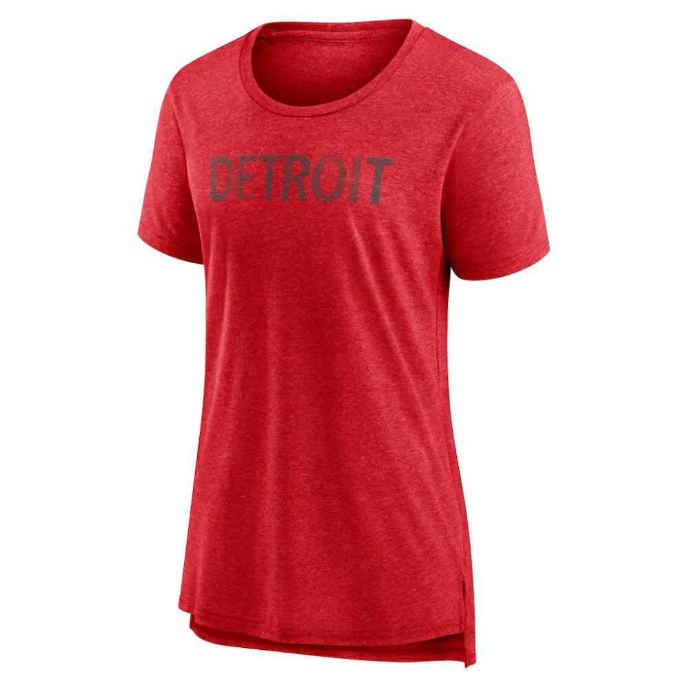 Detroit Red Wings Women's Slow Whistle Tri-Blend T-Shirt - Red T-shirts