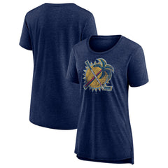 Florida Panthers Women's Slow Whistle Tri-Blend T-Shirt - Navy T-shirts