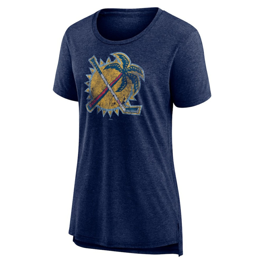 Florida Panthers Women's Slow Whistle Tri-Blend T-Shirt - Navy T-shirts