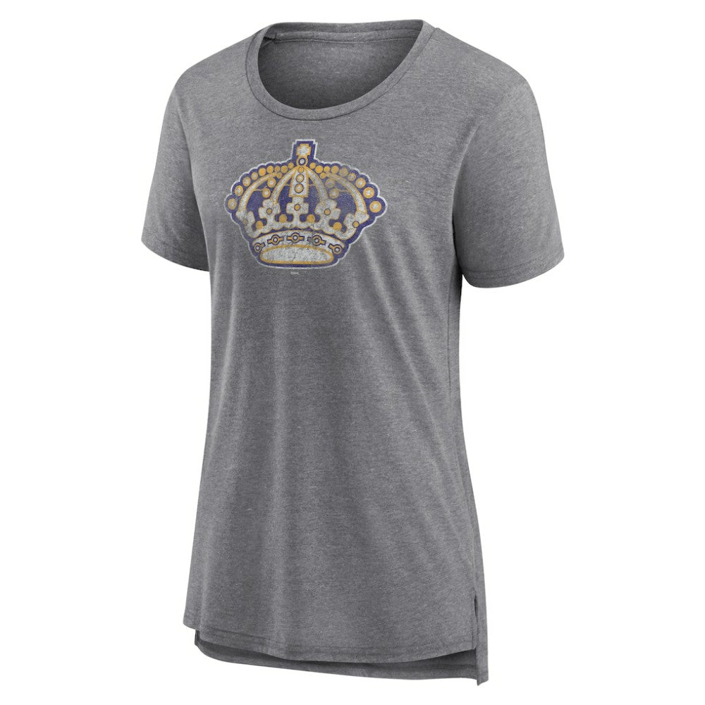 Los Angeles Kings Women's Slow Whistle Tri-Blend T-Shirt - Gray T-shirts