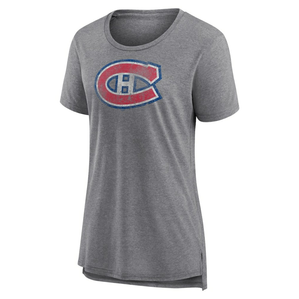 Montreal Canadiens Women's Slow Whistle Tri-Blend T-Shirt - Gray T-shirts