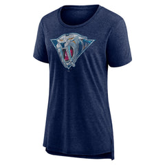 Nashville Predators Women's Slow Whistle Tri-Blend T-Shirt - Navy T-shirts