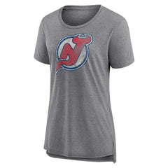 New Jersey Devils Women's Slow Whistle Tri-Blend T-Shirt - Gray T-shirts