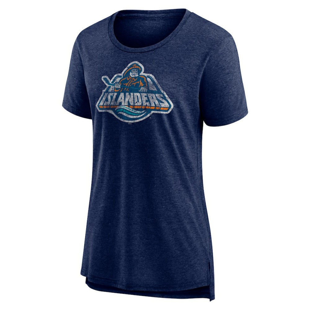 New York Islanders Women's Slow Whistle Tri-Blend T-Shirt - Navy T-shirts