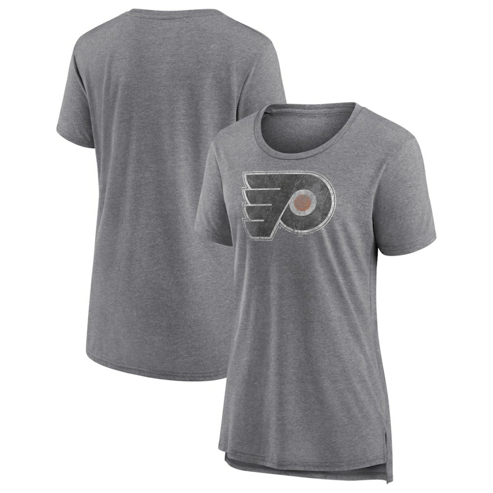 Philadelphia Flyers Women's Slow Whistle Tri-Blend T-Shirt - Gray T-shirts