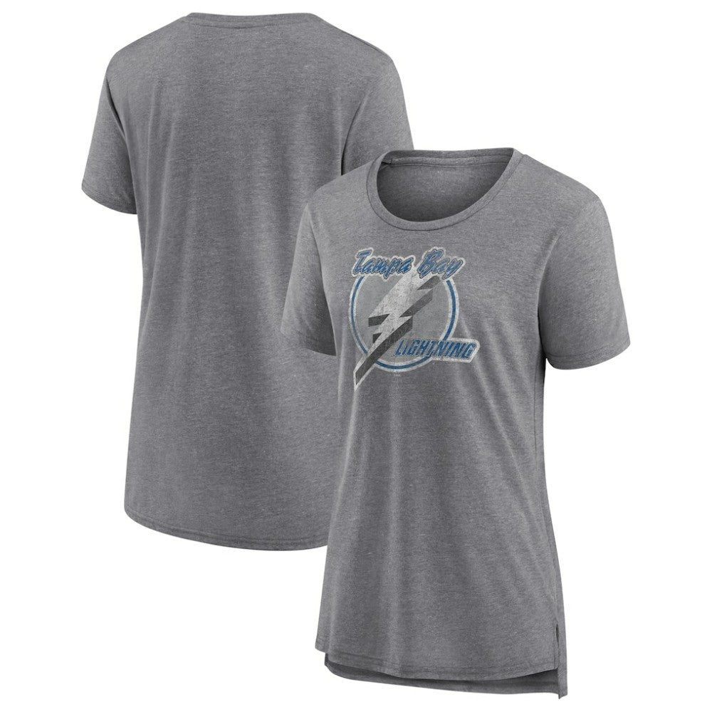 Tampa Bay Lightning Women's Slow Whistle Tri-Blend T-Shirt - Gray T-shirts