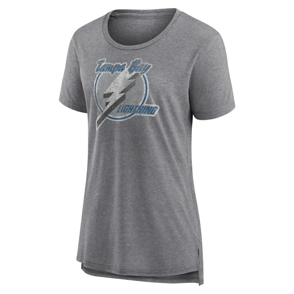 Tampa Bay Lightning Women's Slow Whistle Tri-Blend T-Shirt - Gray T-shirts
