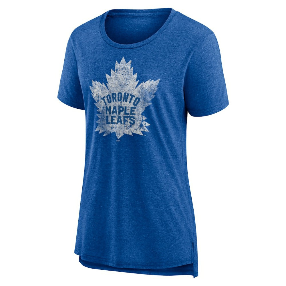 Toronto Maple Leafs Women's Slow Whistle Tri-Blend T-Shirt - Blue T-shirts